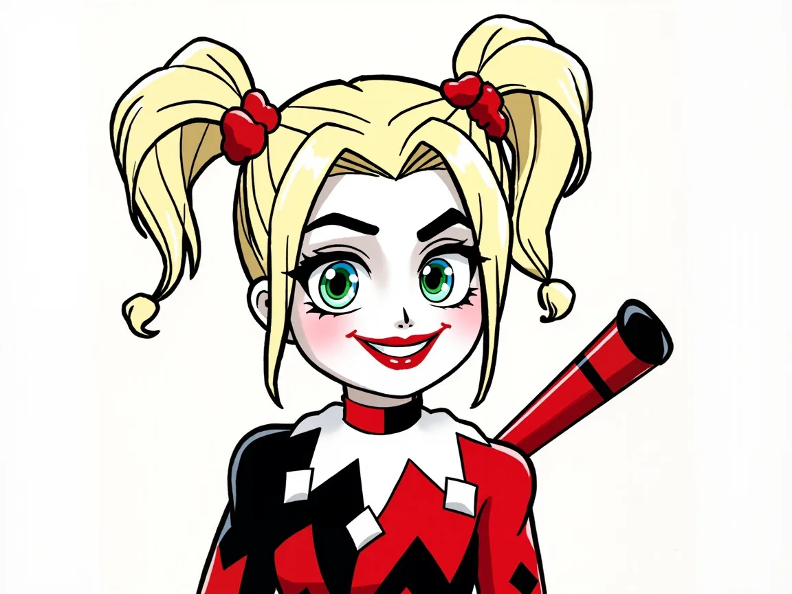 Kolorowanka Harley Quinn z serialu animowanego