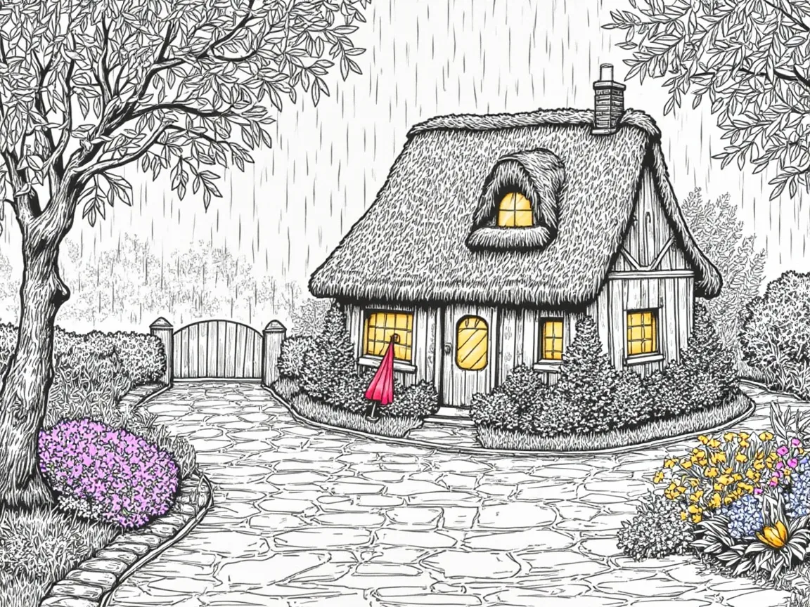Cutest Free Printable Rainy Day Coloring Pages