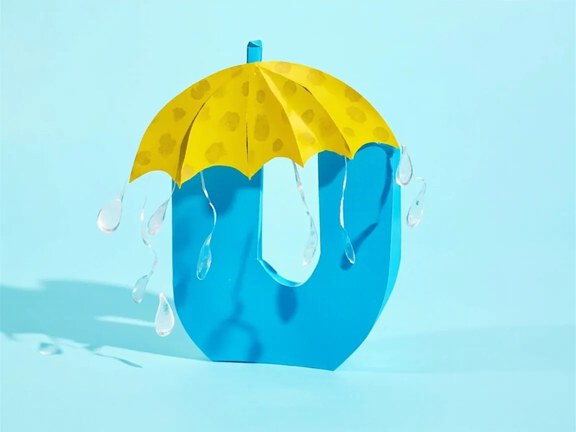 Litera U Craft – U Is For Umbrella Preschool Craft