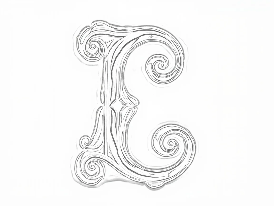 Kolorowanka z literą E: Darmowe kolorowanki z alfabetem