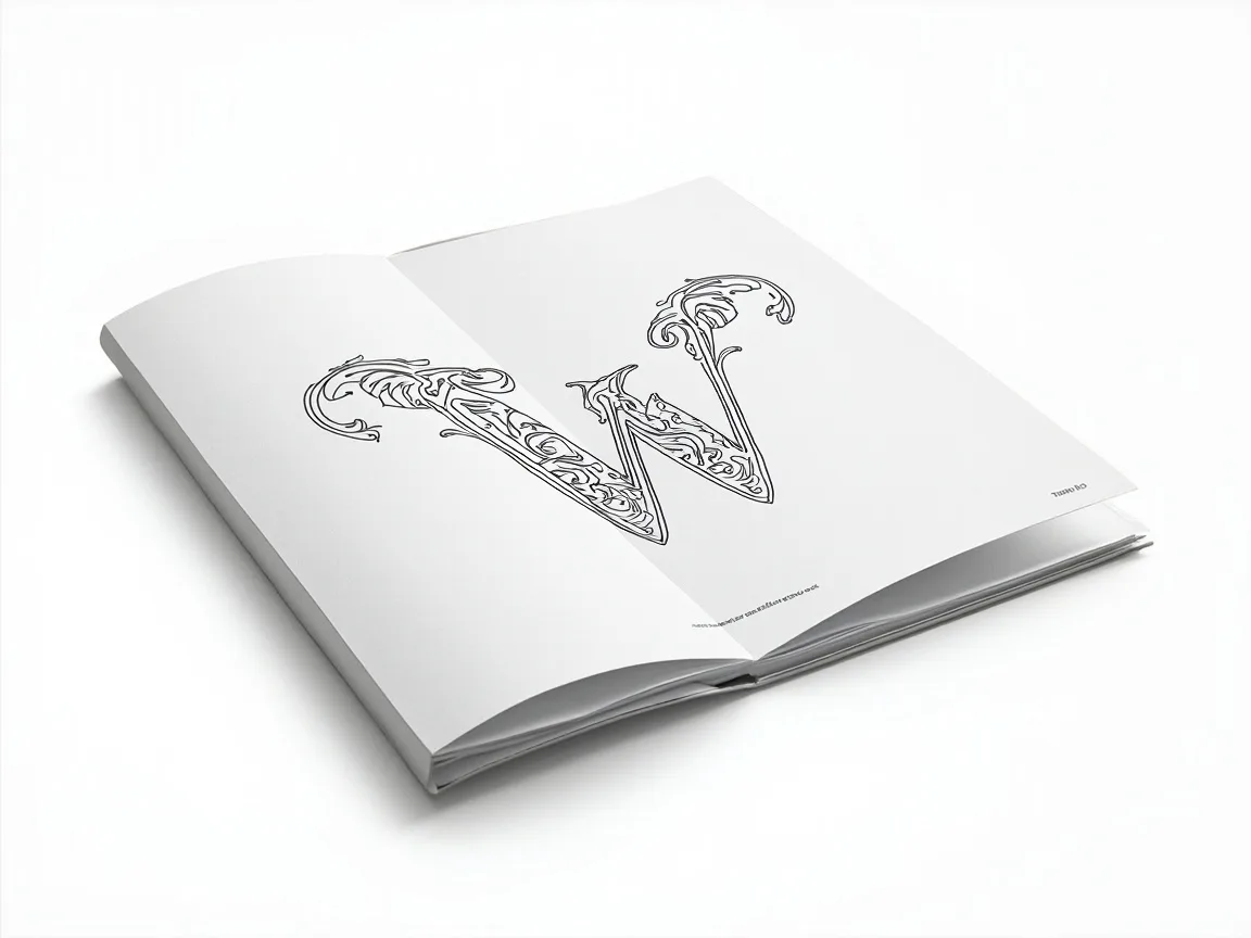 Kolorowanka z literą W: Kolorowanka z literą W