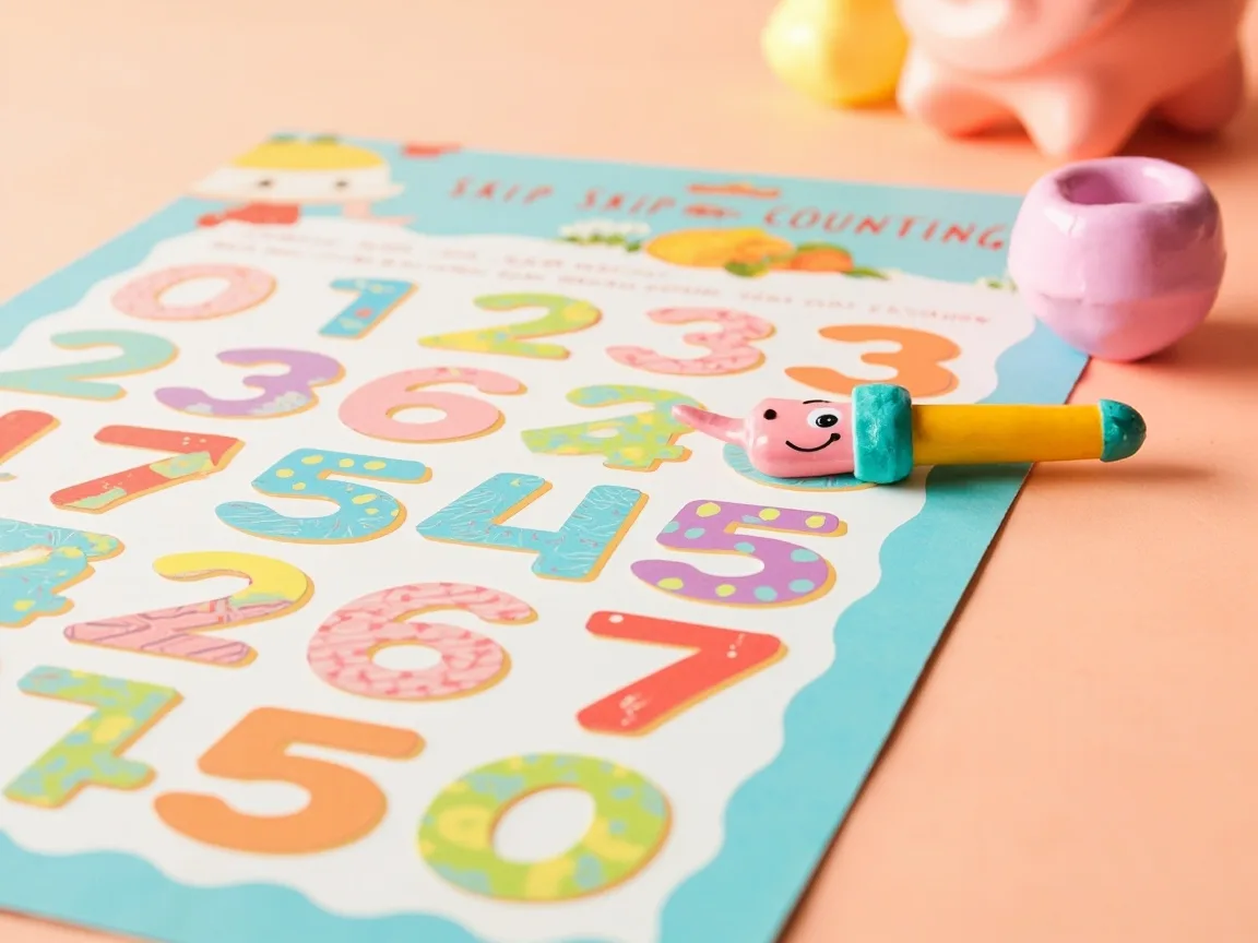 Pomiń liczenie Arkusz i gra dla dzieci