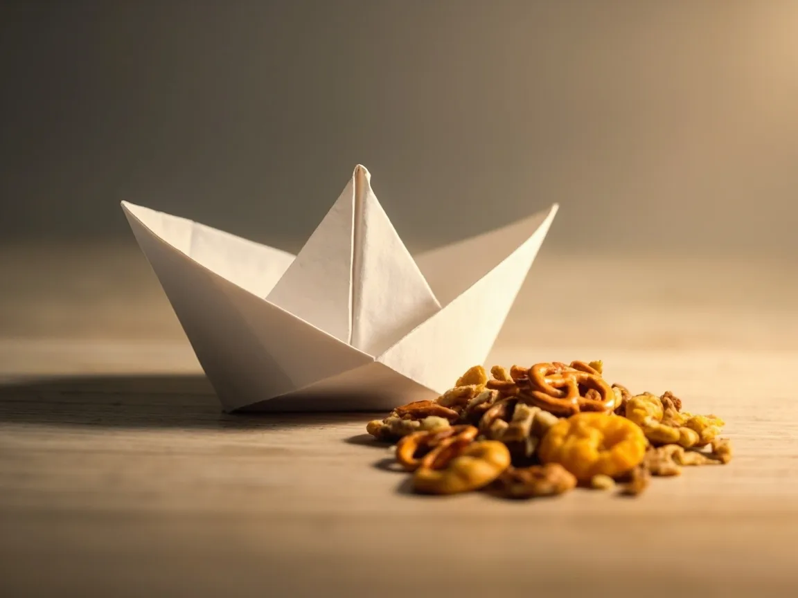 Proste papierowe łódki origami {Plus Snack Mix!}