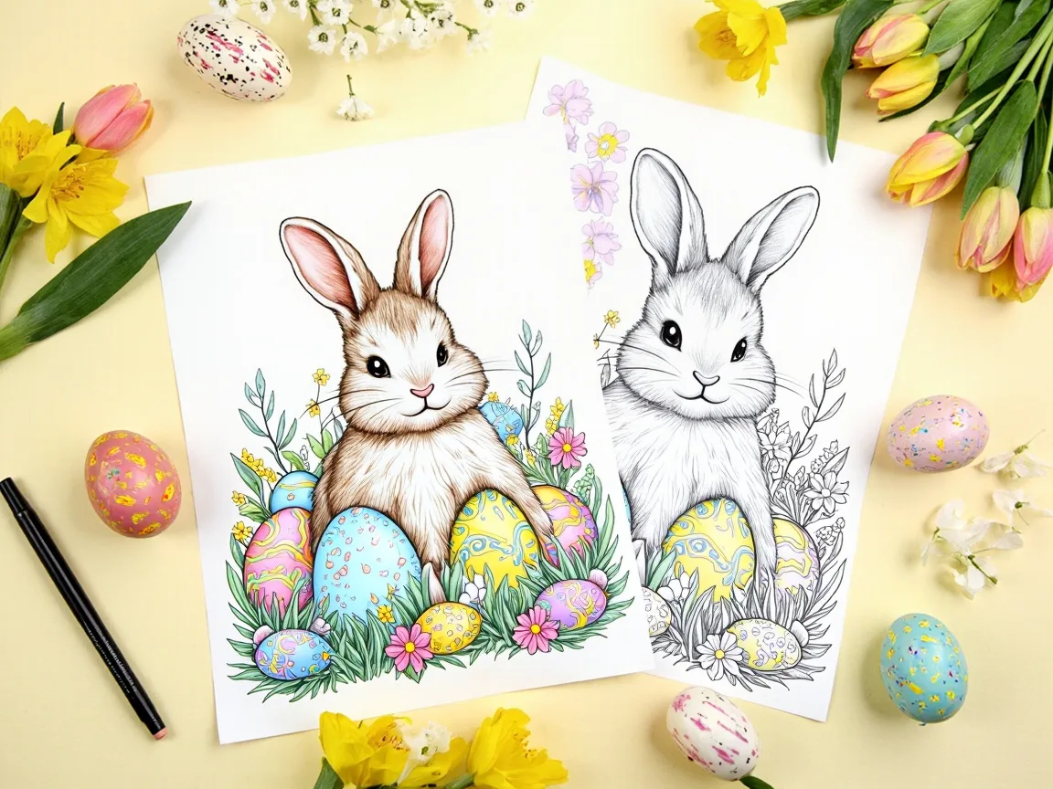 25 wielkanocnych kolorowanek dla dzieci