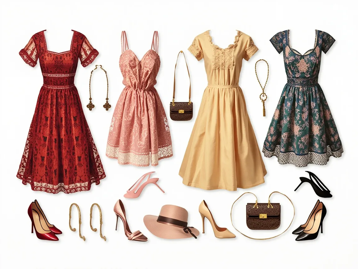 Darmowy zestaw ubrań i akcesoriów dla papierowych lalek do wydrukowania