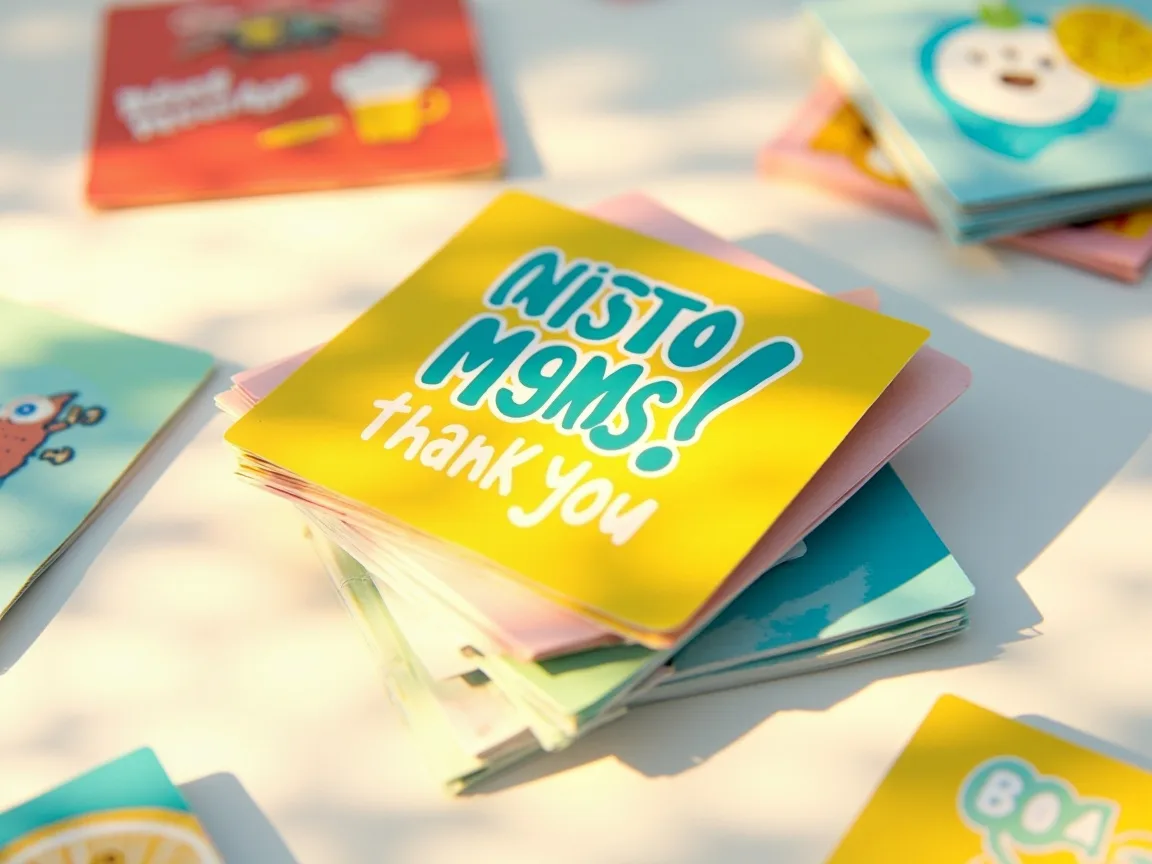 Do druku za darmo: Bardzo zabawne karteczki z podziękowaniami