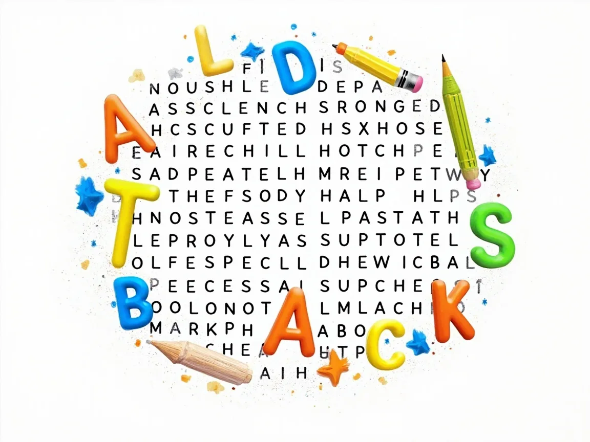 10 zabawnych łamigłówek z wyszukiwaniem słów na powrót do szkoły