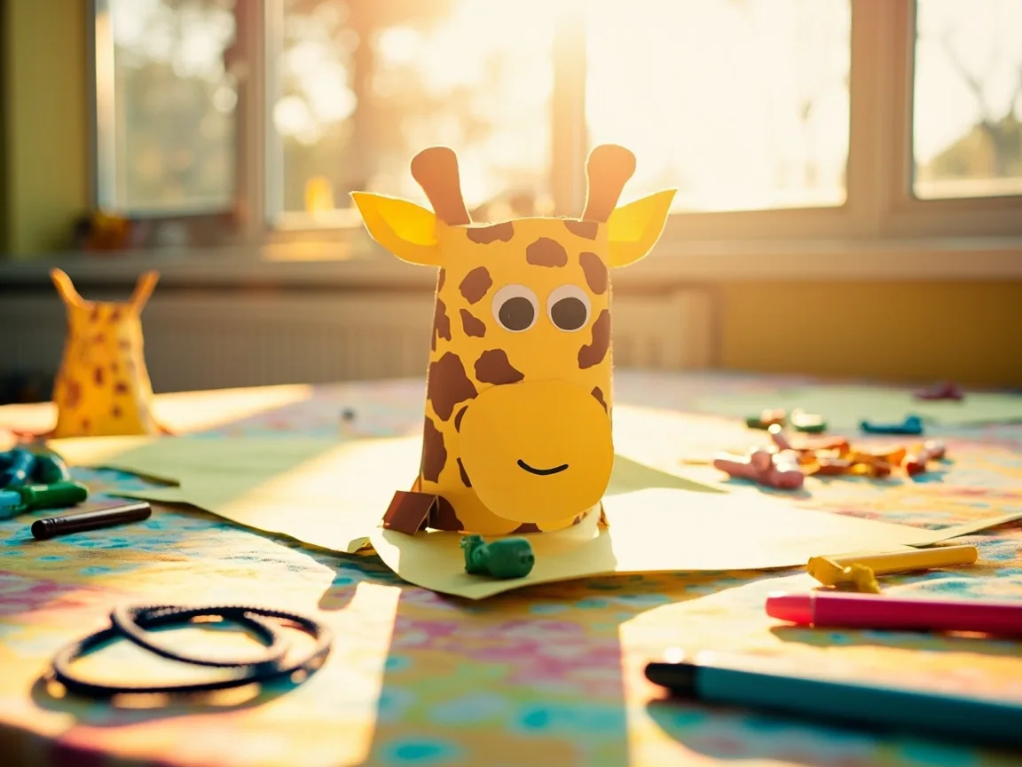 Łatwe żyrafie rękodzieło dla dzieci