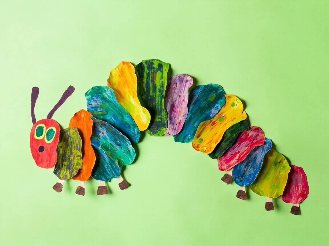 Urocza bardzo głodna gąsienica – rękodzieło dla przedszkola